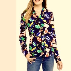 NWT Crown & Ivy Colorful Work Top